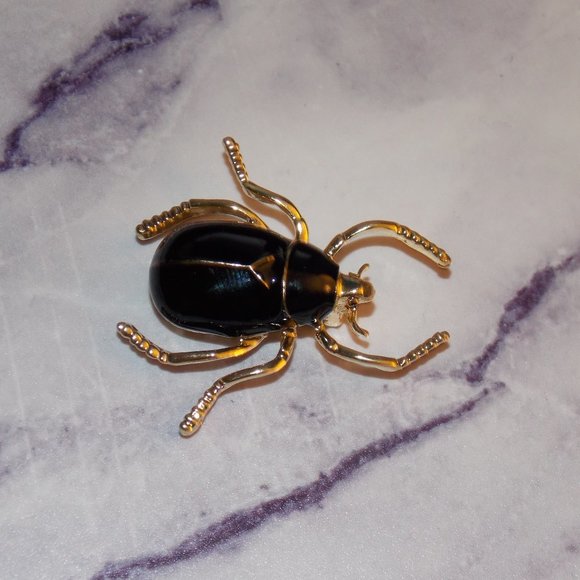 Jewelry - Beetle Brooch Retro Gothic Goth Spooky Bug Insect